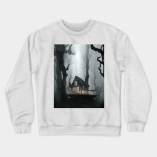 Whispering Cottage in the Darkwood Crewneck Sweatshirt